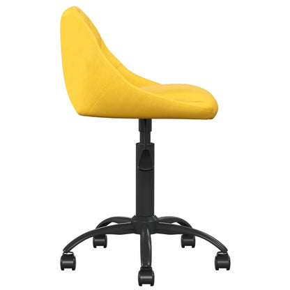 Sedia da Ufficio Giallo Senape in Velluto - homemem39