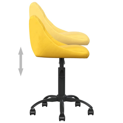 Sedia da Ufficio Giallo Senape in Velluto - homemem39