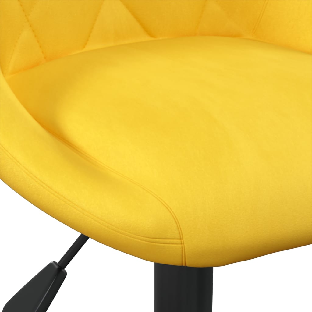 Sedia da Ufficio Giallo Senape in Velluto - homemem39