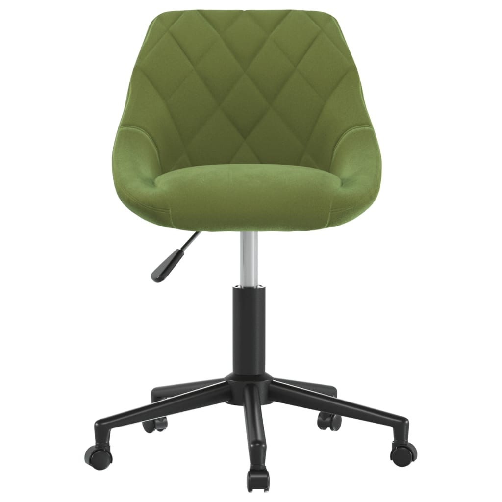 Sedia da Pranzo Girevole Verde Chiaro in Velluto | homemem39