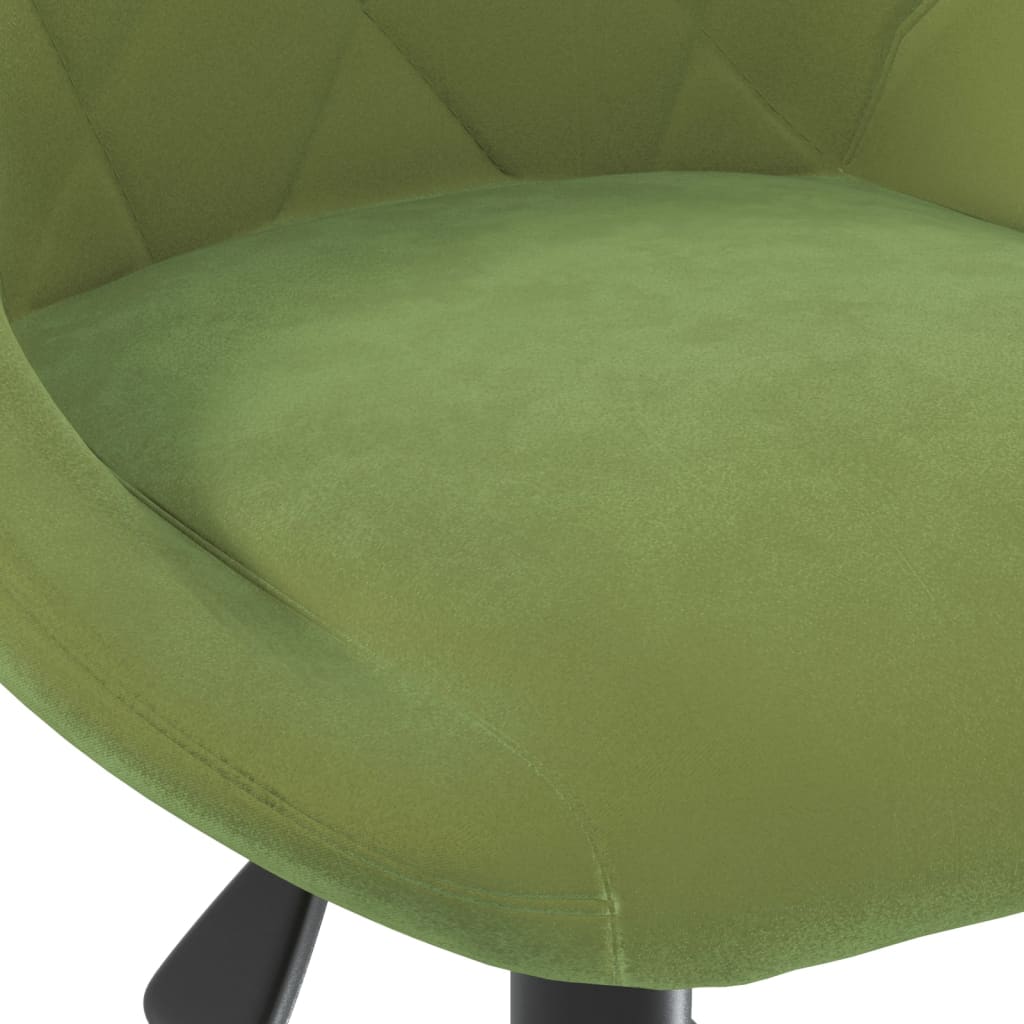 Sedia da Pranzo Girevole Verde Chiaro in Velluto | homemem39