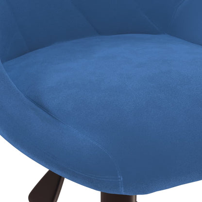Sedia da Pranzo Girevole Blu in Velluto | homemem39