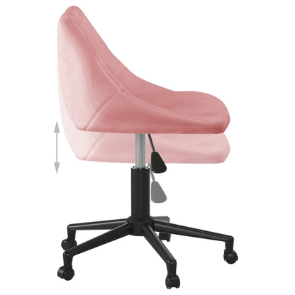 Sedia da Pranzo Girevole Rosa in Velluto | homemem39