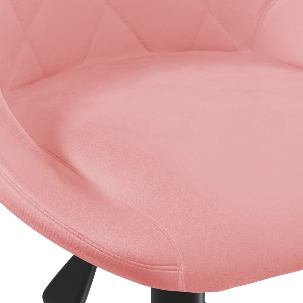 Sedia da Pranzo Girevole Rosa in Velluto | homemem39