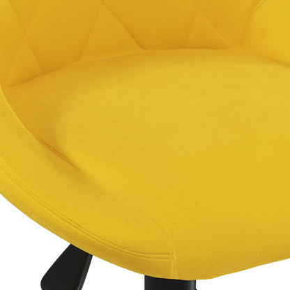 Sedia da Pranzo Girevole Giallo Senape in Velluto | homemem39