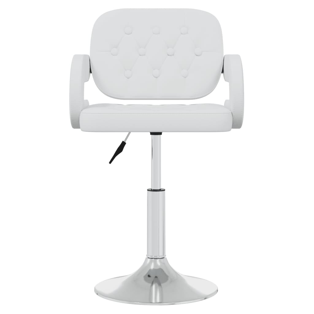 Sedie da Pranzo Girevoli 4 pz Bianche in Similpelle | homemem39