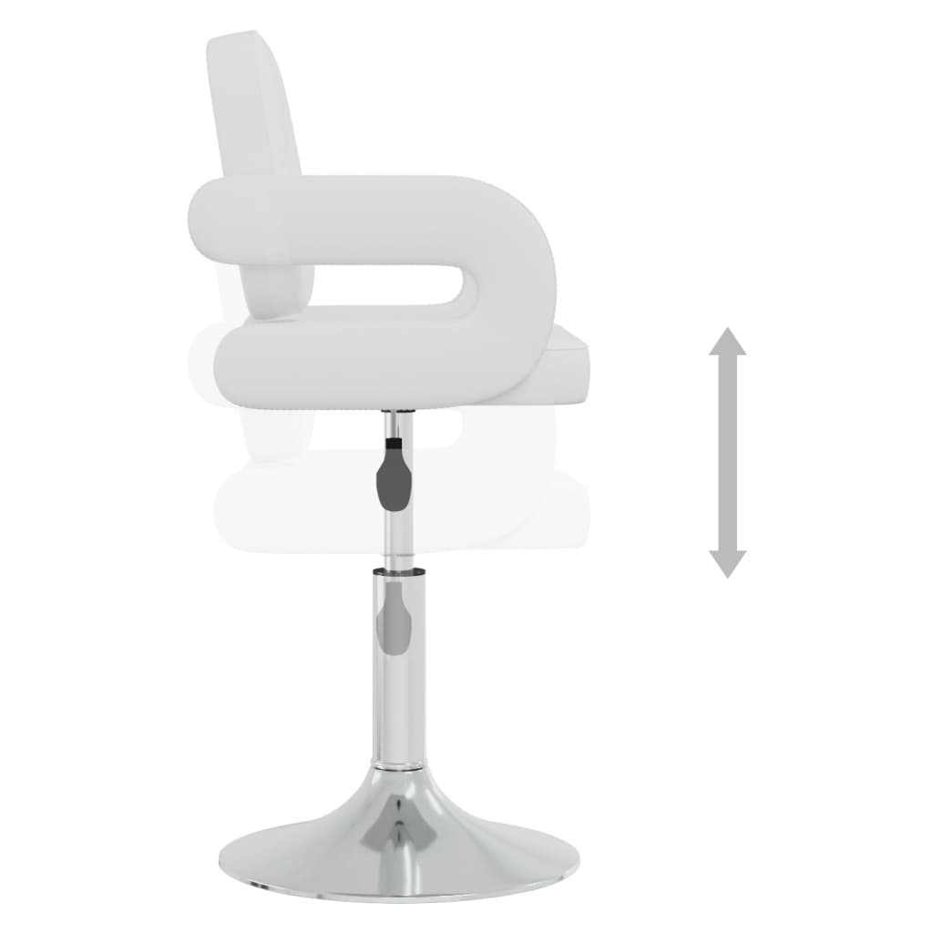 Sedie da Pranzo Girevoli 4 pz Bianche in Similpelle | homemem39