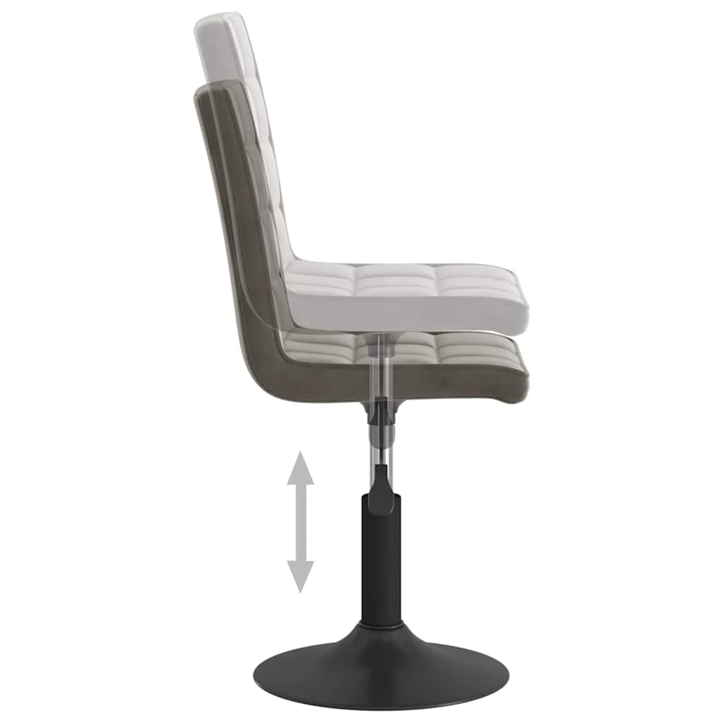Sedie da Pranzo Girevoli 4 pz Grigio Scuro in Velluto | homemem39