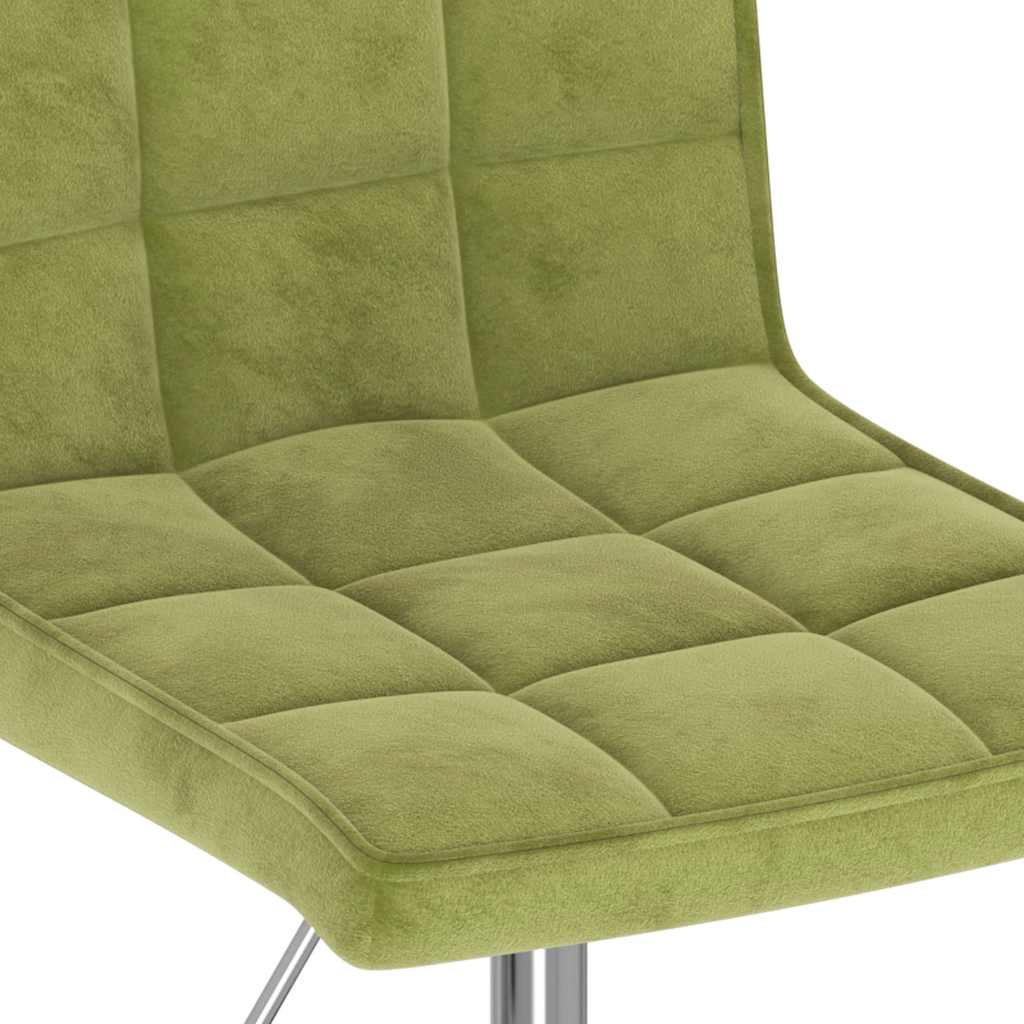Sedie da Pranzo Girevoli 4 pz Verde Chiaro in Velluto | homemem39