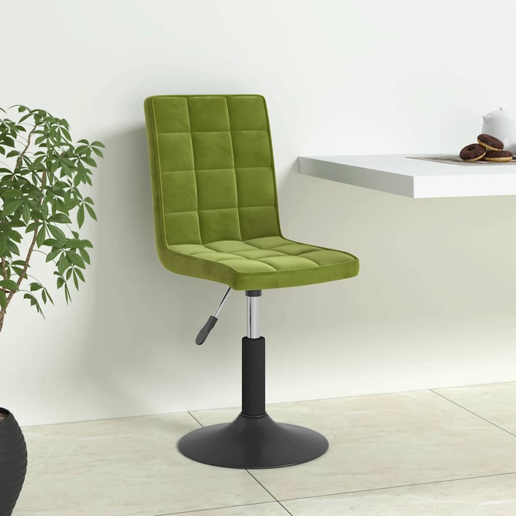 Sedie da Pranzo Girevoli 4 pz Verde Chiaro in Velluto | homemem39