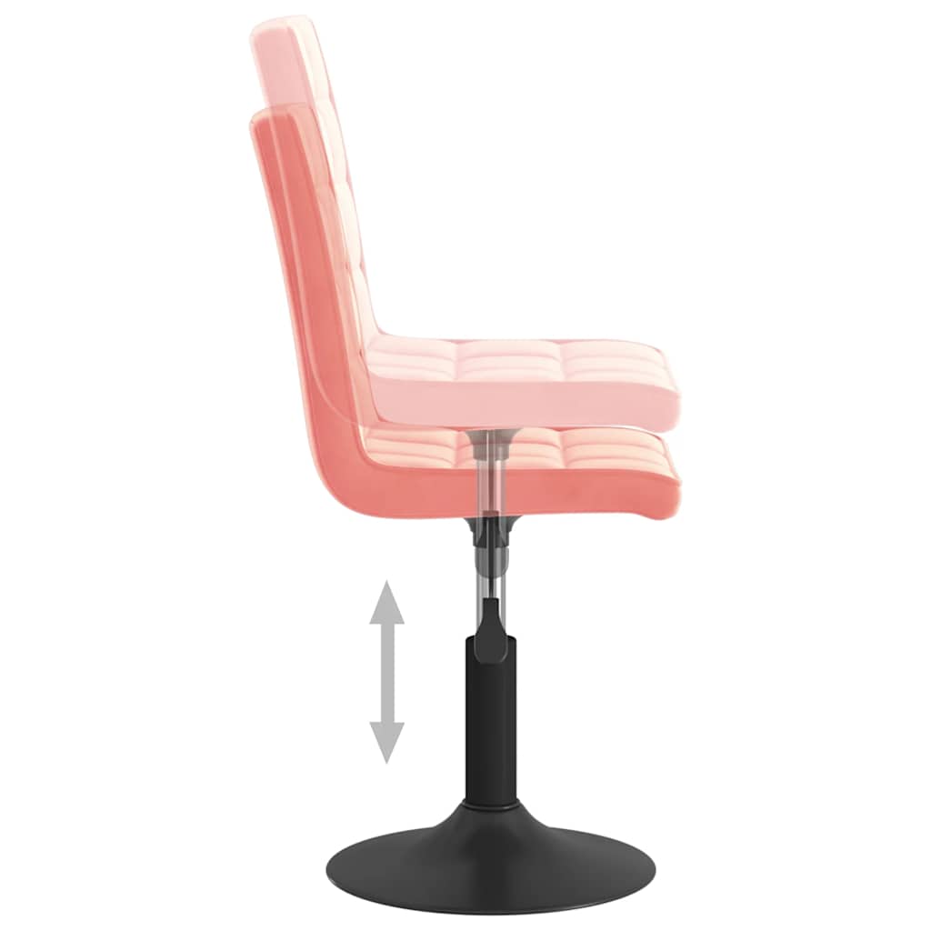 Sedie da Pranzo Girevoli 4 pz Rosa in Velluto | homemem39