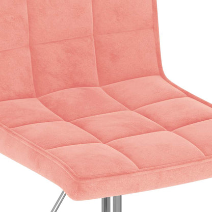 Sedie da Pranzo Girevoli 4 pz Rosa in Velluto | homemem39