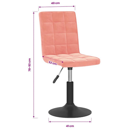 Sedie da Pranzo Girevoli 4 pz Rosa in Velluto | homemem39