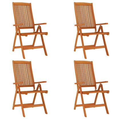 Sedie da Giardino Pieghevoli 4pz in Legno Massello di Eucalipto - homemem39