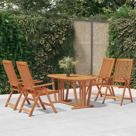 Sedie da Giardino Pieghevoli 4pz in Legno Massello di Eucalipto - homemem39