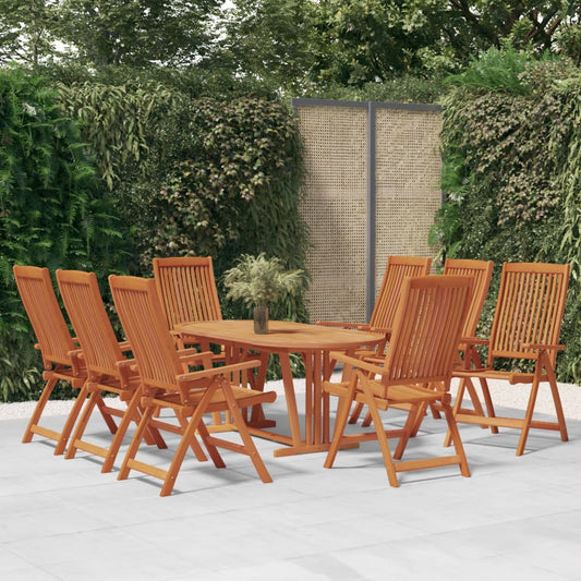 Sedie da Giardino Pieghevoli 8pz in Legno Massello di Eucalipto - homemem39