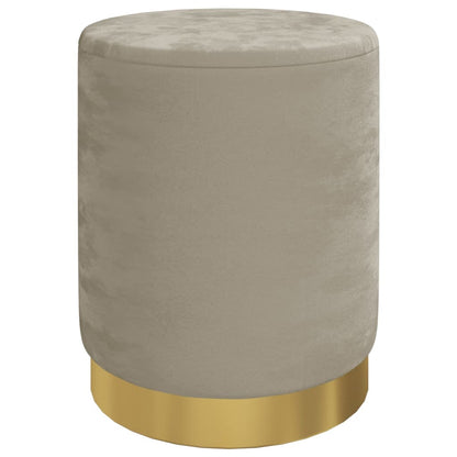 Sgabello Rotondo con Contenitore Grigio Scuro in Velluto 31 x 37 cm - homemem39