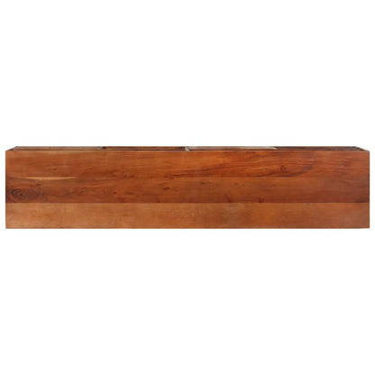 Mobile Porta TV 140x30x35 cm in Legno Massello di Acacia - homemem39