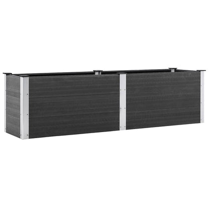 Fioriera Rialzata da Giardino 200x50x54 cm in WPC Grigio - homemem39