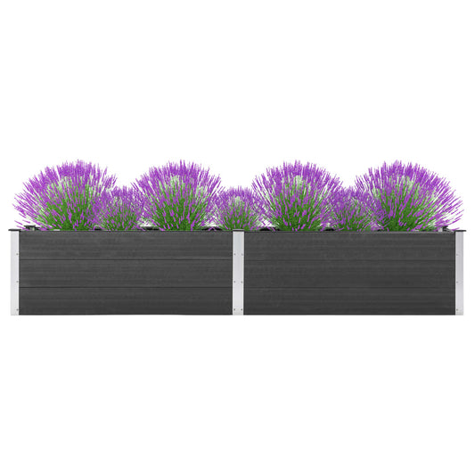 Fioriera Rialzata da Giardino 200x50x54 cm in WPC Grigio - homemem39