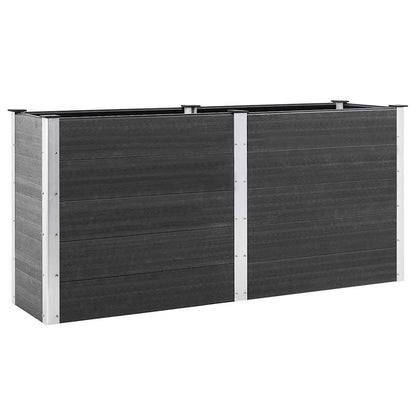 Fioriera Rialzata da Giardino 200x50x91 cm in WPC Grigio - homemem39