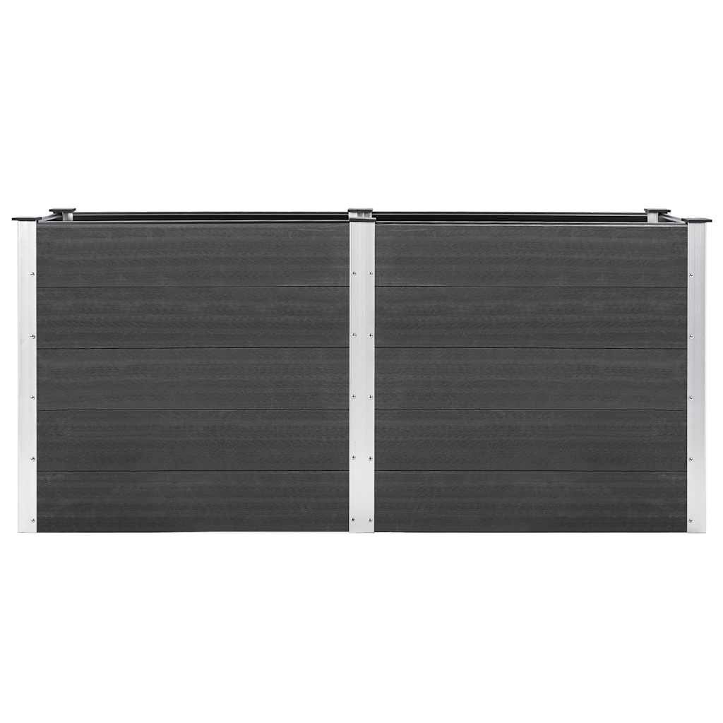 Fioriera Rialzata da Giardino 200x50x91 cm in WPC Grigio