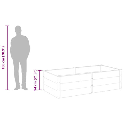 Letto Rialzato da Giardino 200x100x54 cm in WPC Grigio - homemem39