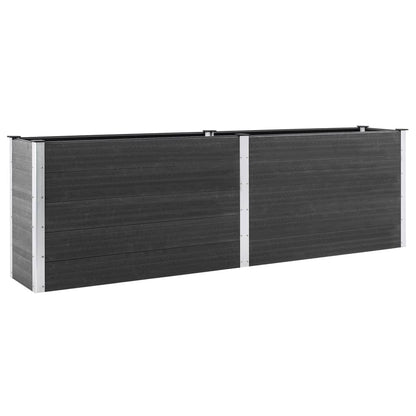 Fioriera Rialzata da Giardino 200x100x91 cm in WPC Grigio - homemem39