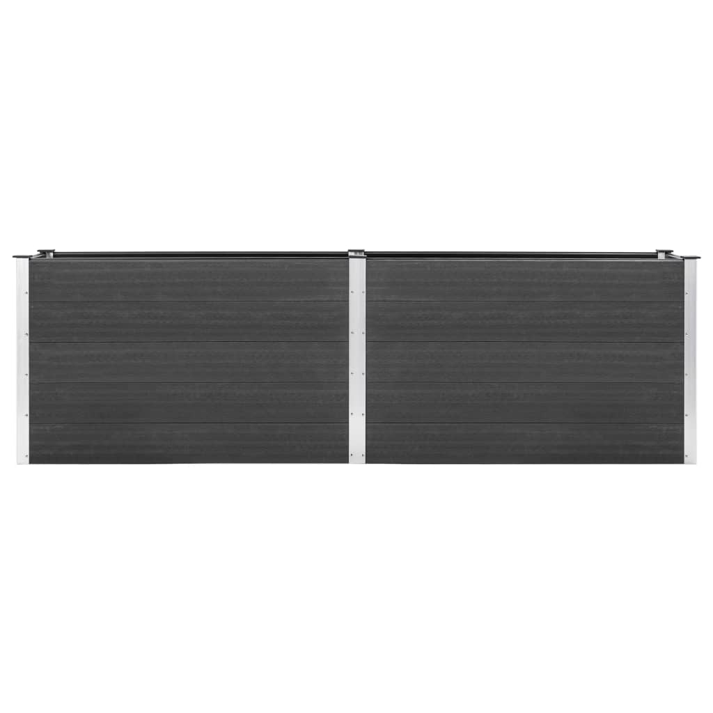 Fioriera Rialzata da Giardino 200x100x91 cm in WPC Grigio - homemem39