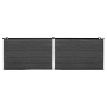 Fioriera Rialzata da Giardino 200x100x91 cm in WPC Grigio - homemem39
