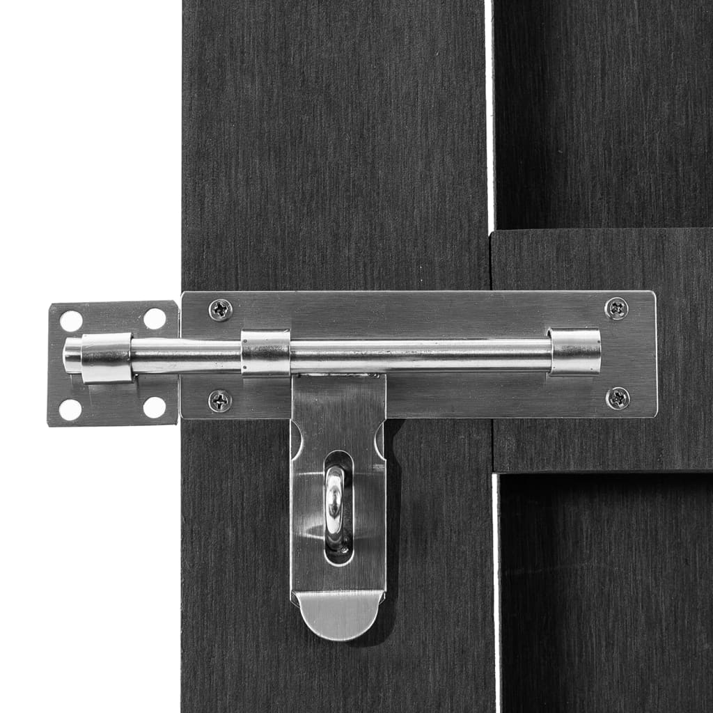 Cancello da Giardino in WPC 100x180 cm Grigio