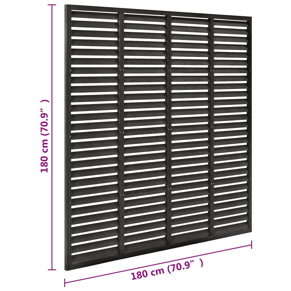 Recinzione a Persiana in WPC 180x180 cm Grigio Scuro - homemem39