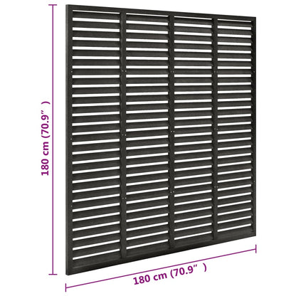 Recinzione a Persiana in WPC 180x180 cm Grigio Scuro - homemem39