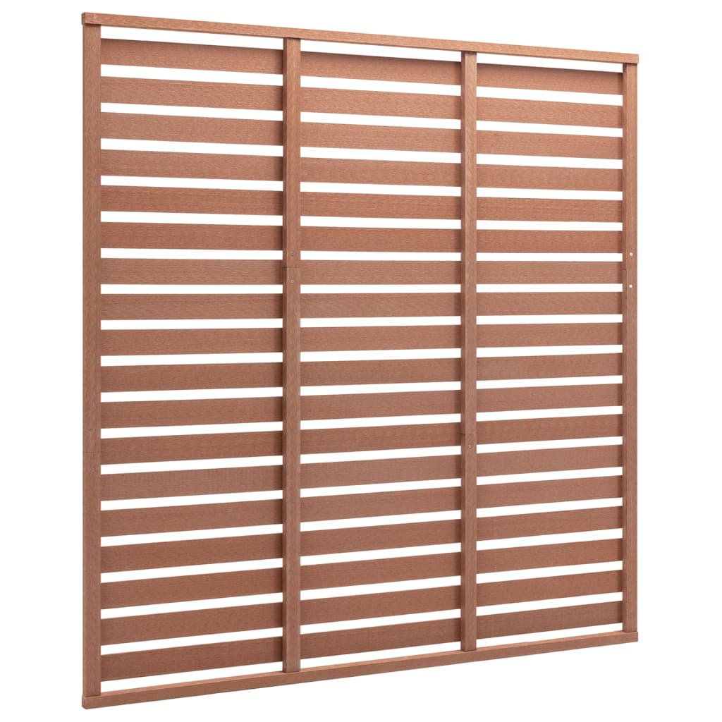 Pannello di Recinzione in WPC 180x180 cm Marrone | homemem39