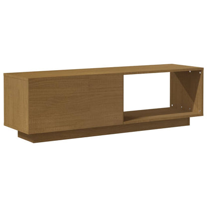 Mobile Porta TV Marrone Ambra 110x30x33,5 cm in Legno di Pino - homemem39