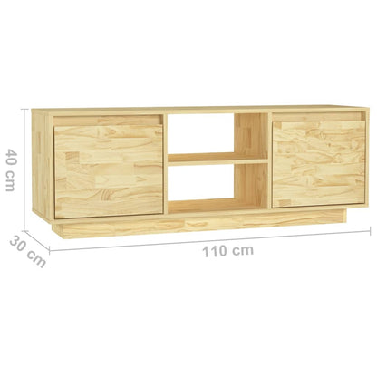 Mobile Porta TV 110x30x40 cm in Legno Massello di Pino