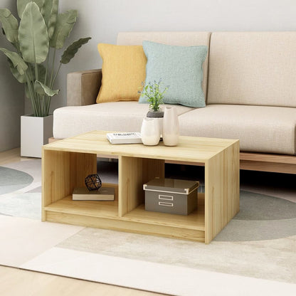 Tavolino da Salotto 75x50x33,5 cm Legno Massello di Pino | homemem39