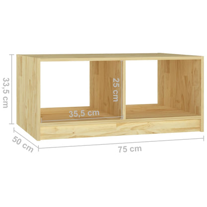 Tavolino da Salotto 75x50x33,5 cm Legno Massello di Pino | homemem39