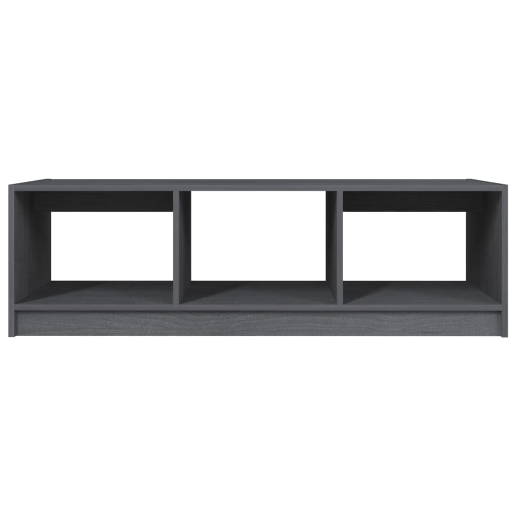 Tavolino da Salotto Grigio 110x50x34 cm Legno Massello di Pino | homemem39