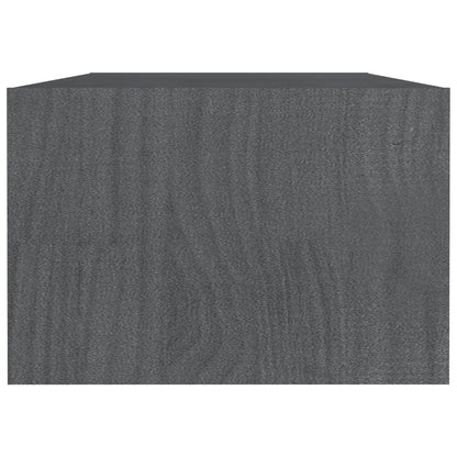 Tavolino da Salotto Grigio 110x50x34 cm Legno Massello di Pino | homemem39