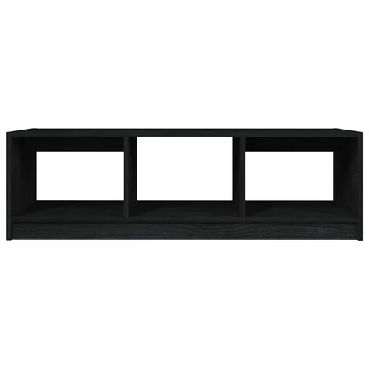 Tavolino da Salotto Nero 110x50x34 cm Legno Massello di Pino | homemem39