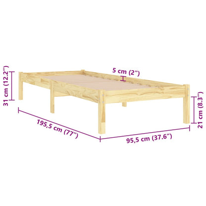 Giroletto in Legno Massello 90x190 cm Single | homemem39