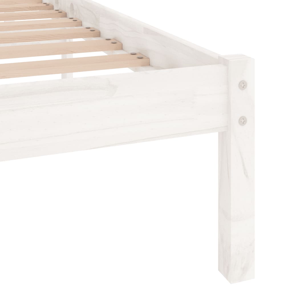 Giroletto Bianco in Legno Massello di Pino 140x190 cm | homemem39