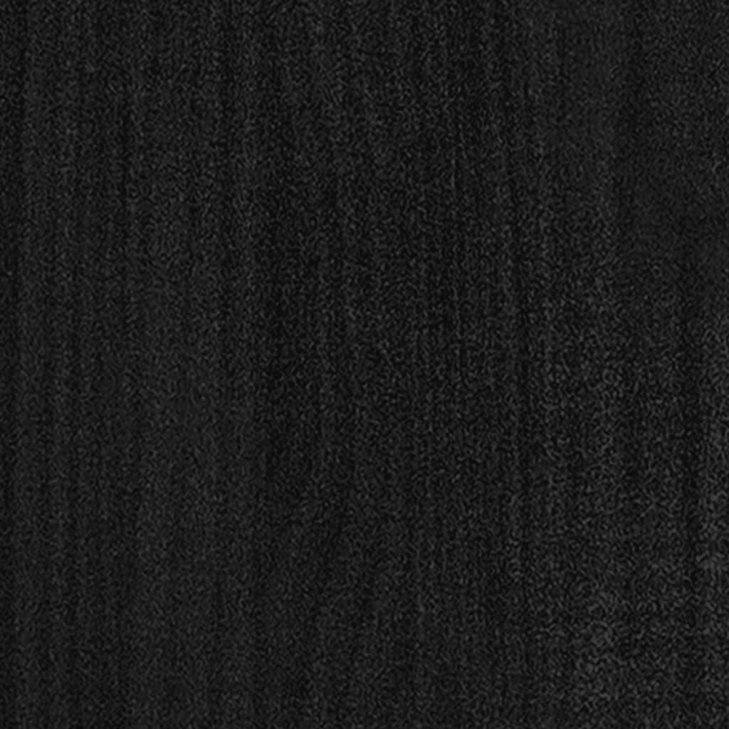 Giroletto Nero in Legno Massello 150x200 cm King Size | homemem39