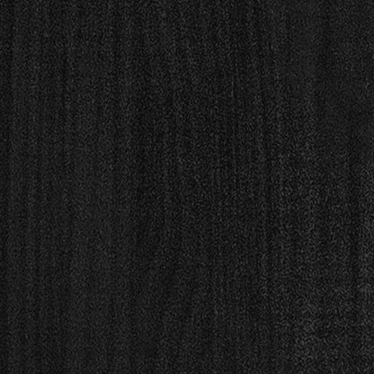 Giroletto Nero in Legno Massello 150x200 cm King Size | homemem39