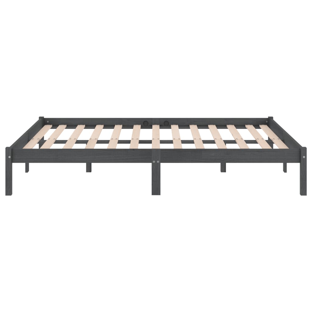 Giroletto Grigio in Legno Massello di Pino 200x200 cm - homemem39