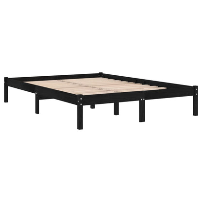 Giroletto Nero in Legno Massello di Pino 200x200 cm | homemem39
