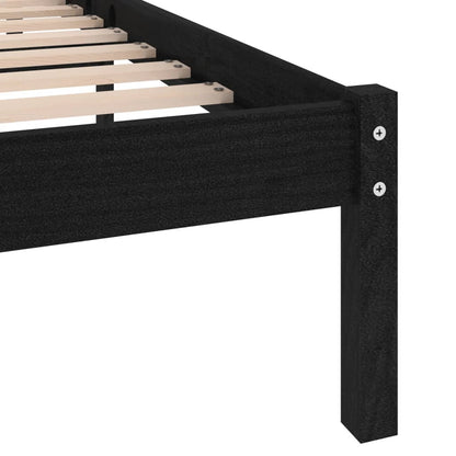 Giroletto Nero in Legno Massello di Pino 200x200 cm | homemem39