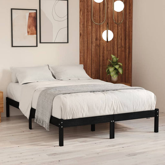 Giroletto Nero in Legno Massello di Pino 200x200 cm | homemem39