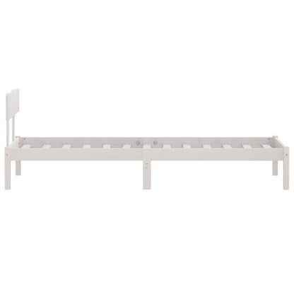 Giroletto Bianco in Legno Massello 75x190 cm Small Single | homemem39